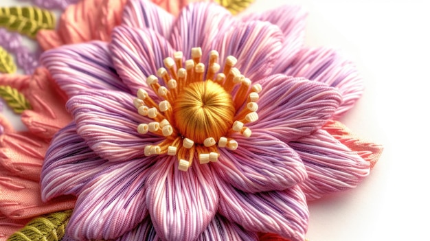 embroidered floral close-up